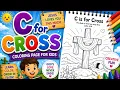 C for Cross coloring Letter C coloring page christian kids learning