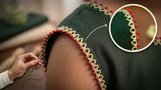 Quick Decorative Edge Stitching for Sleeveless Tops & Frocks