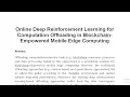 Online Deep Reinforcement Learning for Computation Offloading in Blockchain Empowered Mobile Edge Co