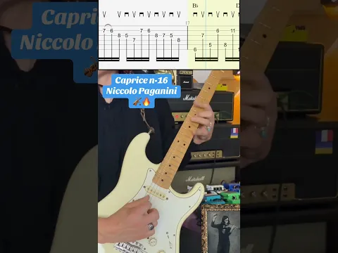 Niccolo Paganini - Caprice n•16 - Guitar Tab guitar tab video