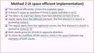 Implement two stacks in an array GeeksforGeeks