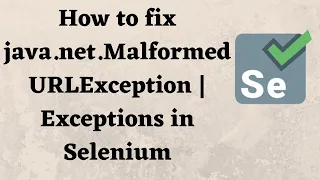 How to fix java net MalformedURLException Exceptions in Selenium