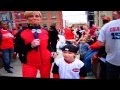 Brady gets interviewed by Tricia Macke