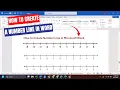 How to Create a Number Line in Microsoft Word Document