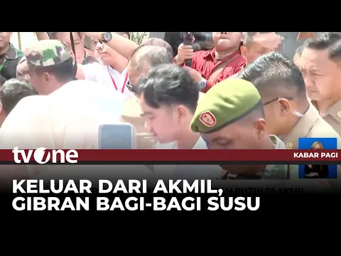 Usai Bagi-bagi Susu Kotak dan Buku Tulis ke Warga, Gibran Blusukan ke Pasar