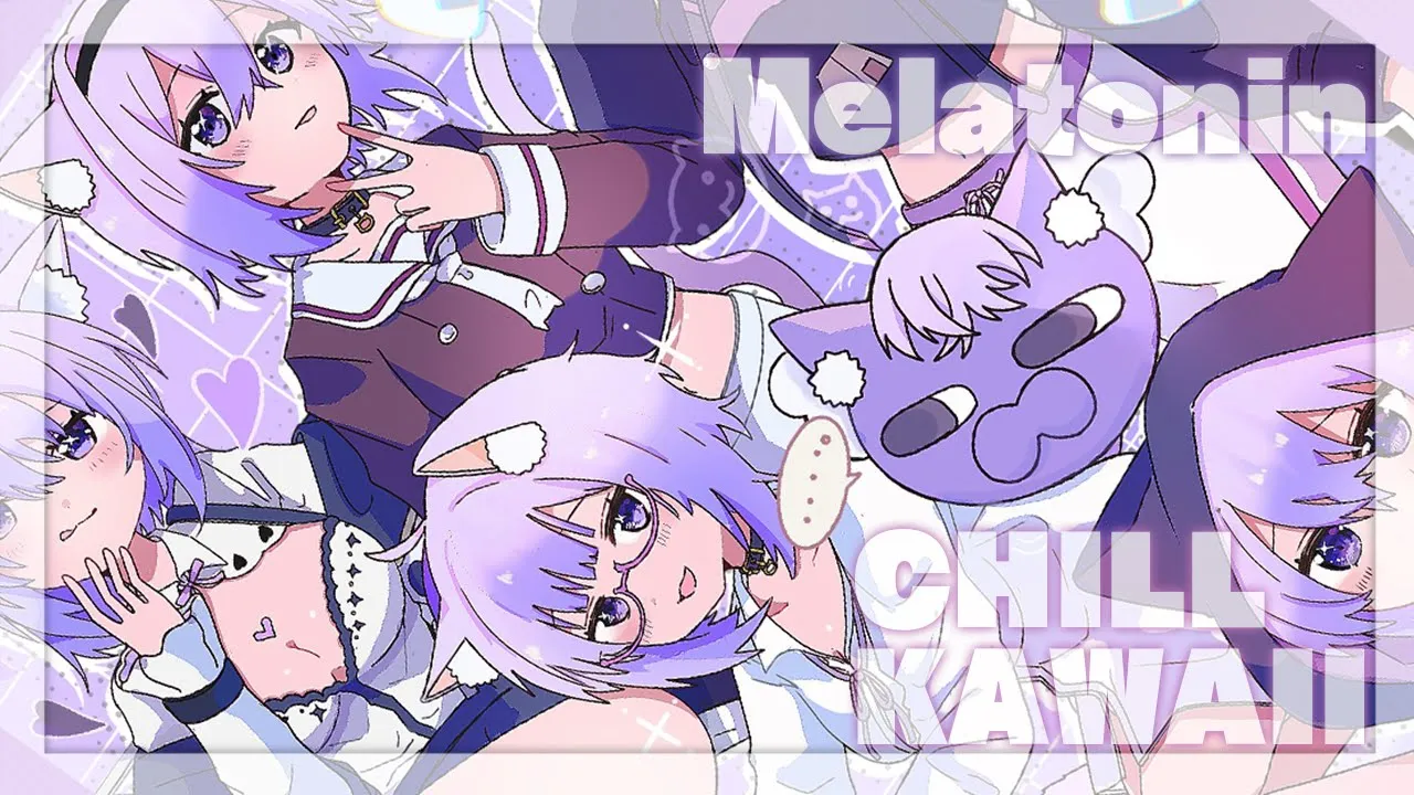 【Melatonin/メラトニン】Chill可愛い💜リズムゲームに挑戦🥱【猫又おかゆ/ホロライブ】