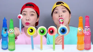 蜡瓶糖果 NIK-L-NIP 眼球果冻吃播多纳 DONA
