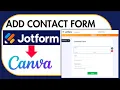 HOW TO ADD JOTFORM CONTACT FORM TO CANVA WEBSITE