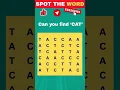 Crossword - Can you spot the word CAT in 5 seconds