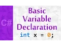 C Declaring Variables In C Very Basic Variable Declaration Assignment in Unity With C