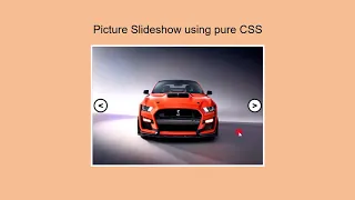 Picture Slideshow without Javascript or JQuery