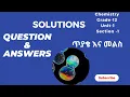 Grade 12 Chemistry Unit-1 Solution Work sheet S 1