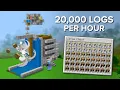Lagu Minecraft 1.21+ Easy Multi Log Tree Farm - Birch, Oak, Spruce
