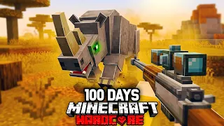 100 Days TRAPPED in THE SAFARI in Minecraft Hardcore!