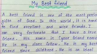 My Best Friend Essay In English Essay On My Best Friend 