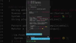 email validation using regex in dcoder app