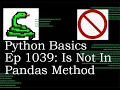 Python Basics Tutorial Opposite Of IsIn Method In Pandas