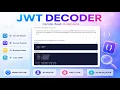 JWT Decoder Decode JSON Web Token Header Payload Free Tool