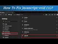 How to Fix javascript voido Error