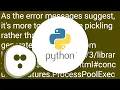 Restrictions on dynamically created functions with concurrent futures ProcessPoolExecutor