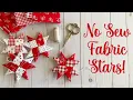 EASY No Sew Fabric Stars Handmade Scandinavian Ornaments