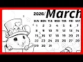 Color by Number March 2026 Spring Calendar Cute Mouse in Lucky Boot Color Oasis app