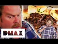 Casey vs The 78-OUNCE STEAK Challenge Man v Food