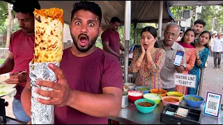 Indian Young Man Preparing - 5Kg of Biggest Chicken Egg Roll | Indian Food Documentary