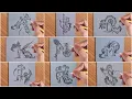 Download Lagu Beat tattoo drawing with pencil of A | B | D | K | N | M | P | R | S || simple drawing video