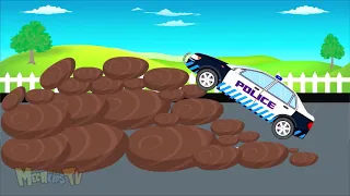 police car vs police truck monster trucks for children mega kids tv