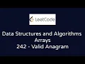 Valid Anagram Problem LeetCode 242 Arrays and Hashing