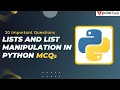 Python Lists List Manipulation MCQs Top 20 Python Interview Questions Answers Tpoint Tech
