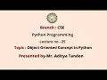 Python Programming Object Oriented Concept in Python AKTU Digital Education