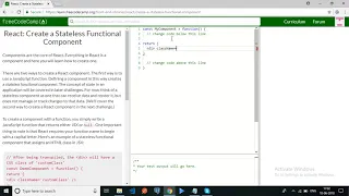 freecodecamp-React Create a Stateless Functional Component-solution