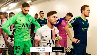 pes 2021 manchester city vs psg debut harry kane jack grealish messi new kit and new transfer