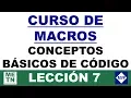Macros Course Visual Basic Basics Lesson 7