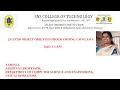 Class OOPS Using JAVA SNS Institutions
