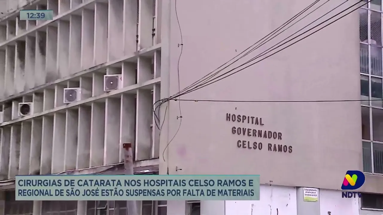 Cirurgias de catarata nos hospitais Celso Ramos e Regional de São José estão suspensas