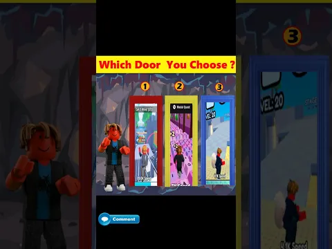 Which Door🚪Would You Choose ? | Roblox Animated Puzzle 🧩 #shorts #roblox #baconhair