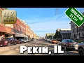 Driving Around Downtown Pekin IL in 4k