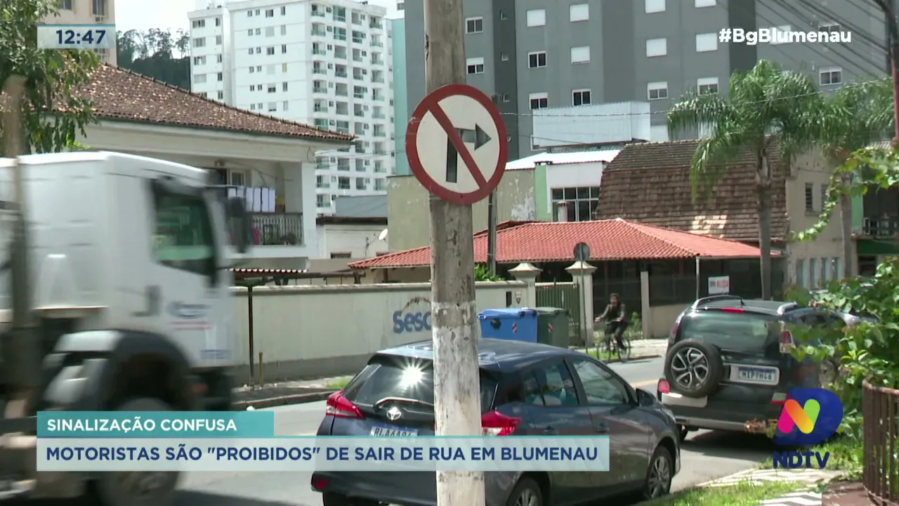 Motoristas são proibidos de sair de rua em Blumenau; entenda