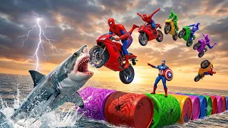 Spider man rescue batman vs iron man bike vs car 🚗 #spiderman #ironman #gta #gta5 
