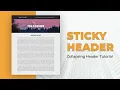 How to make a Fixed Navigation Bar using HTML CSS Collapsing Header Tutorial