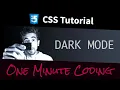 DARK MODE in CSS in 1 minute