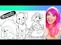 Coloring Puppies Dogs Coloring Pages Prismacolor Markers Pencils