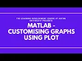 MATLAB - Customising graphs using Plot