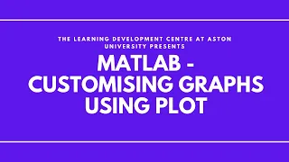 MATLAB - Customising graphs using Plot