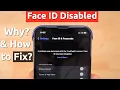 iPhone Face ID DISABLED or NOT AVAILABLE Error How to Fix