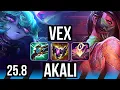 VEX vs AKALI MID Dominating EUW Challenger 25 8