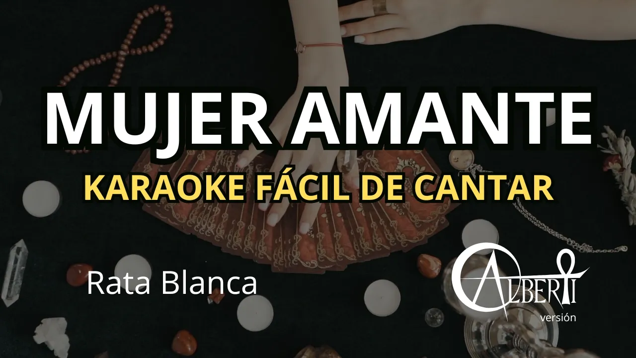 Mujer amante - Rata Blanca | KARAOKE tono bajo (Fácil de cantar) vesión Alberti
